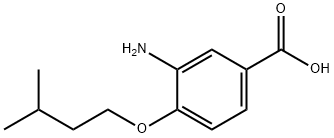 3-Amino-4-(3-methylbutoxy)benzoic acid, 5-Carboxy-2-(isopentyloxy)aniline Struktur