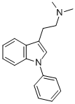 INDOLE, 3-(2-(DIMETHYLAMINO)ETHYL)-1-PHENYL- 化学構造式
