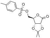 5-(对甲苯磺酰基)-2,3-O-异丙亚基-2-C-甲基-D-核糖酸-gamma-内酯,109715-12-0,结构式