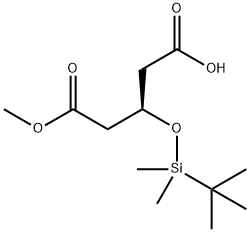 (3R)-3-叔丁基二甲基硅氧基戊二酸单甲酯,109744-49-2,结构式