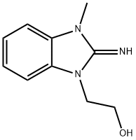 2-(2-イミノ-3-メチル-2,3-ジヒドロ-1H-ベンズイミダゾール-1-イル)エタノール 化学構造式