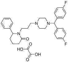 1-[3-[4-[bis(4-fluorophenyl)methyl]piperazin-1-yl]propyl]-6-phenyl-pip eridin-2-one, oxalic acid,109758-31-8,结构式