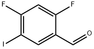 2,4-二氟-5-碘苯甲醛 结构式