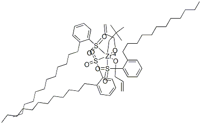 Zirconium, 2,2-bis(2-propenyloxy-.kappa.O)methyl-1-butanolato-.kappa.Otris(dodecylbenzenesulfonato-.kappa.O)- Structure