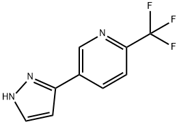 5-(1H-Pyrazol-5-yl)-2-(trifluoromethyl)pyridine Structure