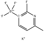 2-Fluoro-6-methylpyridine-3-trifluoroborate potassium salt Structure