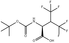 (S)-2-((叔丁氧羰基)氨基)-4,4,4-三氟-3-(三氟甲基)丁酸, 1098184-03-2, 结构式