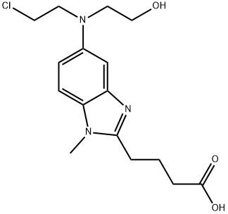 5-[(2-Chloroethyl)(2-hydroxyethyl)aMino]-1-Methyl-1H-benziMidazole-2-butanoic Acid Structure