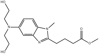 5-[Bis(2-hydroxyethyl)amino]-1-methyl-1H-benzimidazole-2-butanoic acid methyl ester Struktur