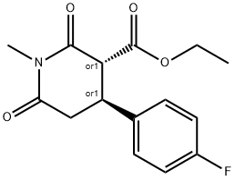 trans-3-Ethoxycarbonyl-4-(4-flurophenyl)-N-methyl piperdine-2,6-dione 