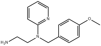 N-(4-メトキシベンジル)-N-2-ピリジニル-1,2-エタンジアミン 化学構造式