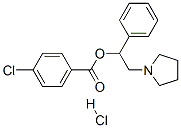 (1-phenyl-2-pyrrolidin-1-yl-ethyl) 4-chlorobenzoate hydrochloride Structure
