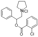 Benzoic acid, o-chloro-, alpha-(1-pyrrolidinylmethyl)benzyl ester, hyd rochloride|