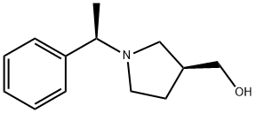 (S)-1-[(R)-1-苯基乙基]-3-(羟甲基)吡咯烷, 109960-55-6, 结构式