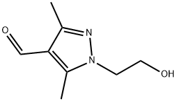 1-(2-ヒドロキシエチル)-3,5-ジメチル-1H-ピラゾール-4-カルブアルデヒド 化学構造式