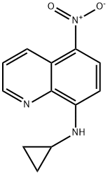 8-Cyclopropylamino-5-nitroquinoline 化学構造式