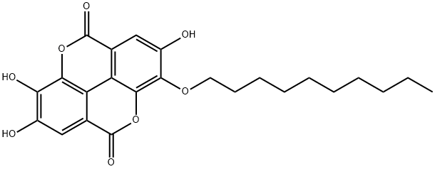 3-O-decylellagic acid 化学構造式