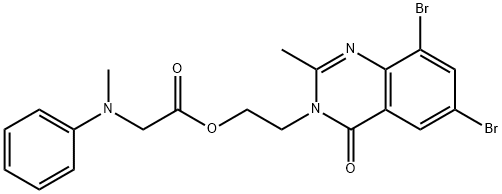 글리신,N-메틸-N-페닐-,2-(6,8-디브로모-2-메틸-4-옥소-3(4H)-퀴나졸리닐)에틸에스테르
