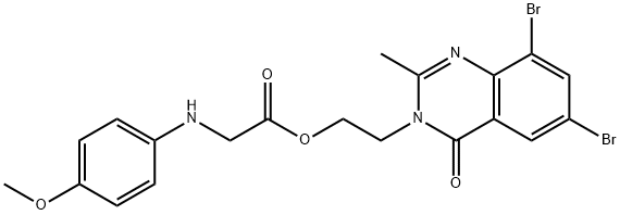 110009-16-0 beta-(6,8-Dibromo-2-methyl-3,4-dihydro-4-oxoquinazolin-3-yl)ethyl p-an isidinoacetate