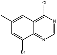 8-ブロモ-4-クロロ-6-メチルキナゾリン 化学構造式