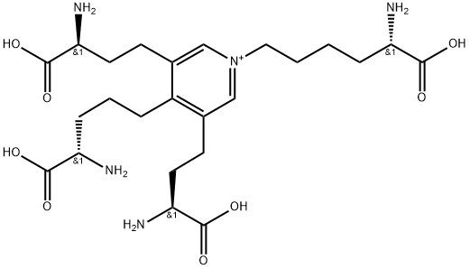 2-amino-6-[4-(4-amino-4-carboxy-butyl)-3,5-bis(3-amino-3-carboxy-propyl)pyridin-1-yl]hexanoic acid Struktur