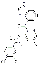 BenzenesulfonaMide, 3,4-dichloro-N-[5-Methyl-2-(1H-pyrrolo[2,3-c]pyridin-4-ylcarbonyl)-3-pyridinyl]-,1100318-62-4,结构式