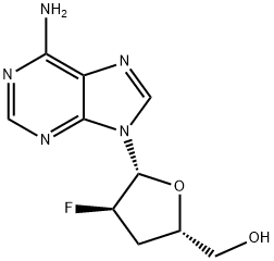 2'-fluoro-2',3'-dideoxyadenosine,110143-05-0,结构式
