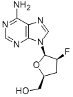 9-(2,3-DIDEOXY-2-FLUORO-ALPHA-D-THREOPENTOFURANOSYL)-ADENINE Struktur