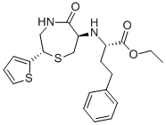 (2S,6R)-6-[[1(s)-Ethoxycarbonyl-3-phenylpropyl]amino]-5-oxo-(2-thienyl)perhydro-1,4-thiazepine