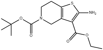 5-tert-butyl 3-ethyl 2-amino-6,7-dihydrothieno[3,2-c]pyridine-3,5(4H)-dicarboxylate Struktur
