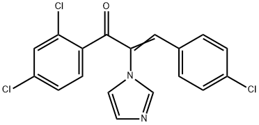 2-Propen-1-one,  3-(4-chlorophenyl)-1-(2,4-dichlorophenyl)-2-(1H-imidazol-1-yl)- Structure