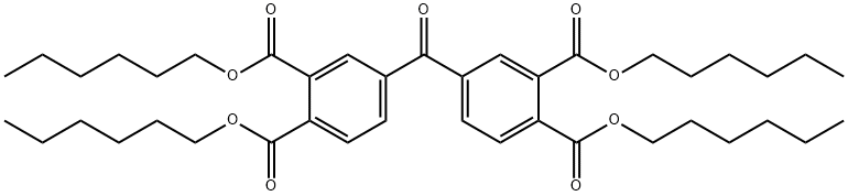 [4-(3,4-Bis-hexyloxycarbonyl-benzoyl)]-benzene-1,2-dicarboxylic acid,  di(n-hexyl) ester 结构式