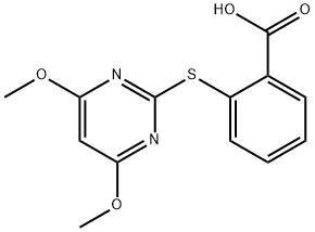 2-[(4,6-ジメトキシピリミジン-2-イル)チオ]安息香酸 化学構造式