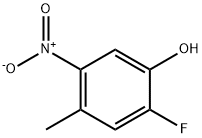 2-フルオロ-4-メチル-5-ニトロフェノール 化学構造式