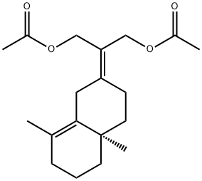 2-[[(4aR)-3,4,4a,5,6,7-Hexahydro-4a,8-dimethylnaphthalen]-2(1H)-ylidene]-1,3-propanediol diacetate 结构式