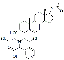 17-acetamido-5-androsten-3-ol-4-bis(2-chloroethyl)aminophenylacetate 化学構造式