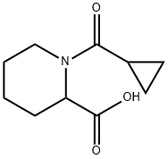 1-(环丙烷羰基)哌啶-2-羧酸, 1103277-37-7, 结构式