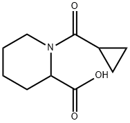 1-(环丙烷羰基)哌啶-2-羧酸 结构式