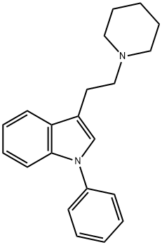 1-Phenyl-3-(2-piperidinoethyl)indole 结构式