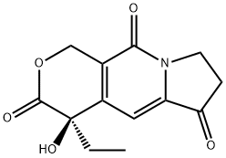 (R)-4-ethyl-4-hydroxy-7,8-dihydro-1H-pyrano[3,4-f]indolizine-3,6,10(4H)-trione Struktur