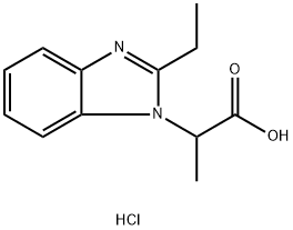 2-(2-Ethyl-benzoimidazol-1-yl)-propionic acidhydrochloride Structure