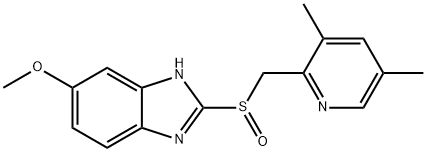 5-METHOXY-2-[(3,5-DIMETHYL-2-PYRIDINYL)-METHYLSULFINYL]-BENZIMIDAZOLE Structure