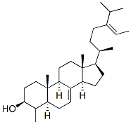 (3beta,5alpha)-4-methylstigmasta-7,24(28)-dien-3-ol  Struktur