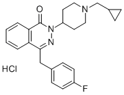 1(2H)-Phthalazinone, 2-(1-(cyclopropylmethyl)-4-piperidinyl)-4-((4-flu orophenyl)methyl)-, monohydrochloride,110406-69-4,结构式
