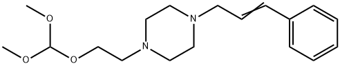 1-[2-(ジメトキシメトキシ)エチル]-4-(3-フェニル-2-プロペニル)ピペラジン 化学構造式