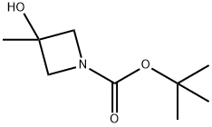 3-羟基-3-甲基氮杂环丁烷-1-甲酸叔丁酯,1104083-23-9,结构式
