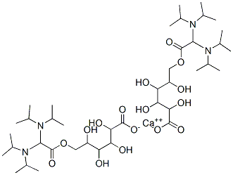 calcium 6-[2,2-bis(dipropan-2-ylamino)acetyl]oxy-2,3,4,5-tetrahydroxy-hexanoic acid,11041-98-8,结构式
