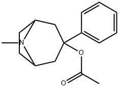 8-Azabicyclo[3.2.1]octan-3-ol, 8-Methyl-3-phenyl-, acetate (ester), endo- Struktur