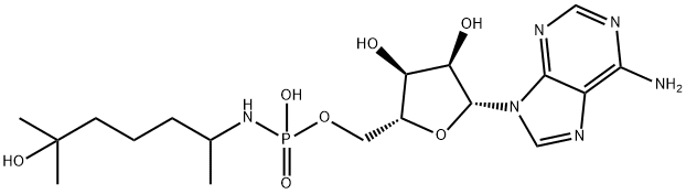 Adenosine 5'-[phosporamidic acid (5-hydroxy-1,5-dimethylhexyl)] ester Structure