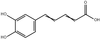 5-(3,4-二羟基苯基)五-2,4-二烯酸,110501-70-7,结构式